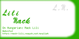 lili mack business card